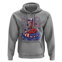 Flamingo 4Th Of July Patriotic USA American Flag Hoodie