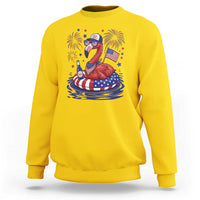 Flamingo 4Th Of July Patriotic USA American Flag Sweatshirt