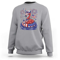 Flamingo 4Th Of July Patriotic USA American Flag Sweatshirt