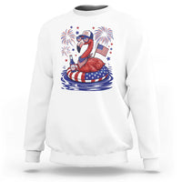 Flamingo 4Th Of July Patriotic USA American Flag Sweatshirt