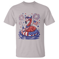 Flamingo 4Th Of July Patriotic USA American Flag T Shirt