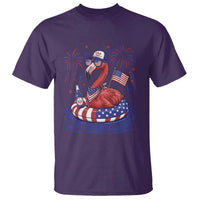 Flamingo 4Th Of July Patriotic USA American Flag T Shirt