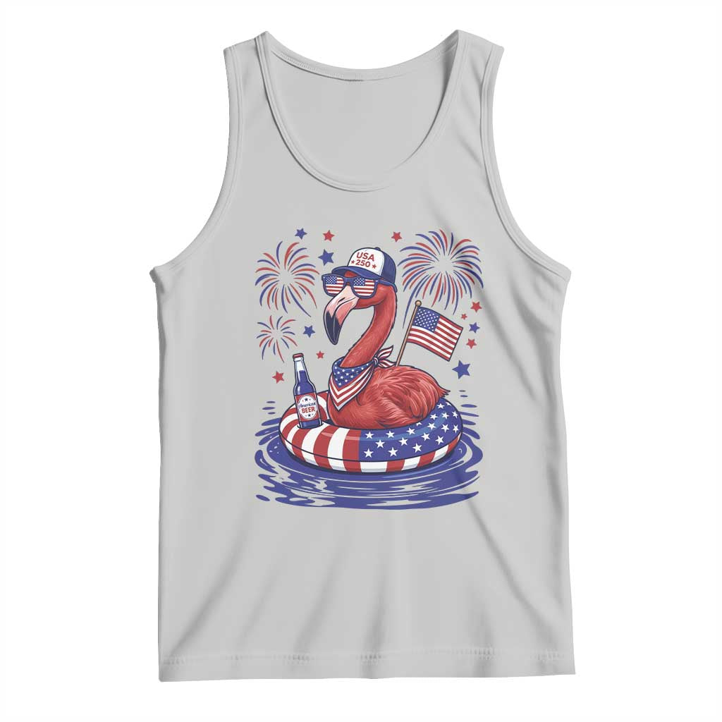 Flamingo 4Th Of July Patriotic USA American Flag Tank Top