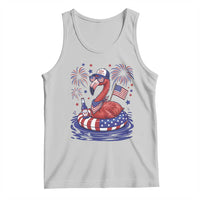 Flamingo 4Th Of July Patriotic USA American Flag Tank Top