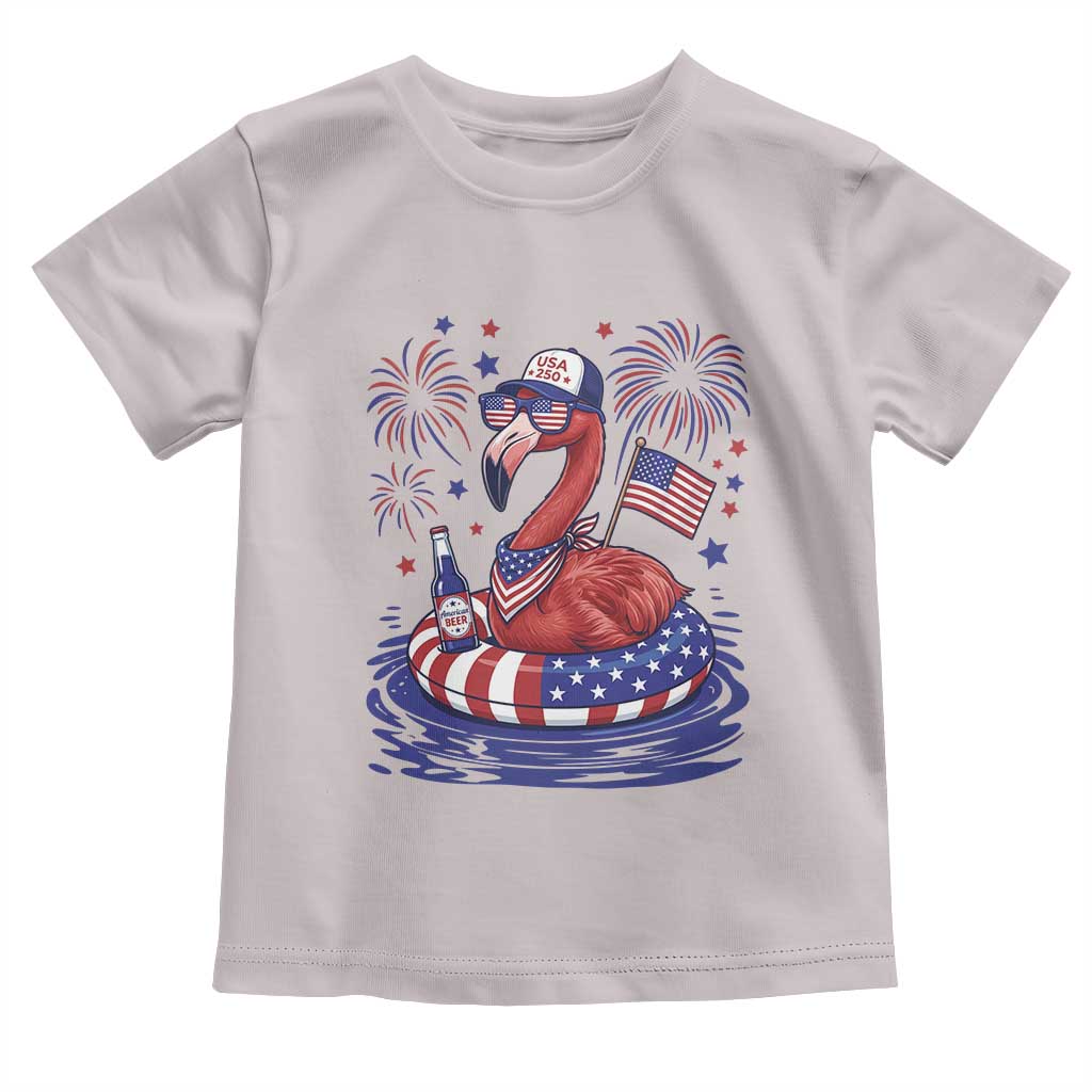 Flamingo 4Th Of July Patriotic USA American Flag Toddler T Shirt