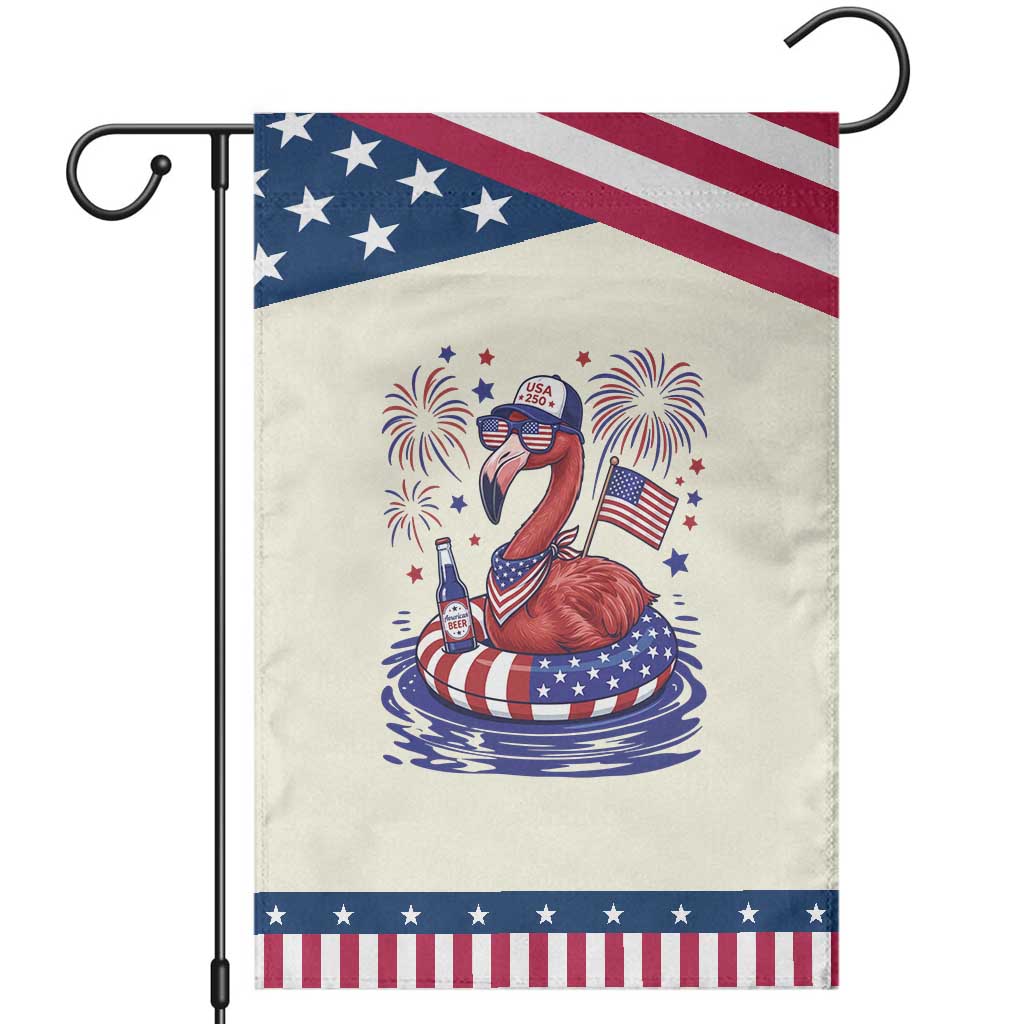 Flamingo 4Th Of July USA American Flag Patriotic Garden Flag