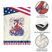 Flamingo 4Th Of July USA American Flag Patriotic Garden Flag