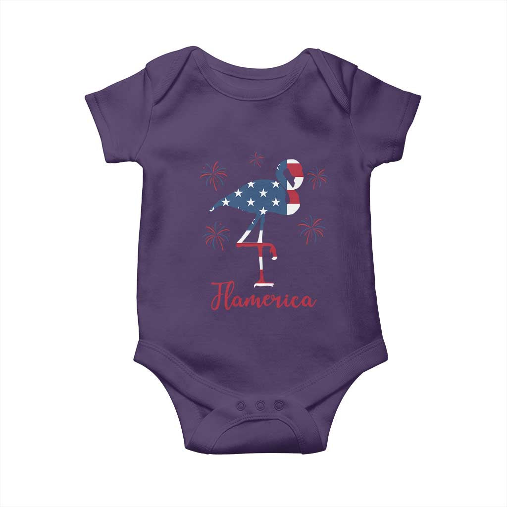 Flamingo 4Th Of July Patriotic USA Independence Flamerica Baby Onesie
