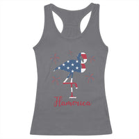 Flamingo 4Th Of July Patriotic USA Independence Flamerica Racerback Tank Top