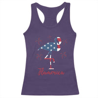 Flamingo 4Th Of July Patriotic USA Independence Flamerica Racerback Tank Top