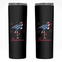 Flamingo 4Th Of July Patriotic USA Independence Flamerica Skinny Tumbler
