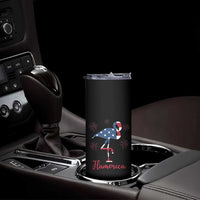 Flamingo 4Th Of July Patriotic USA Independence Flamerica Skinny Tumbler