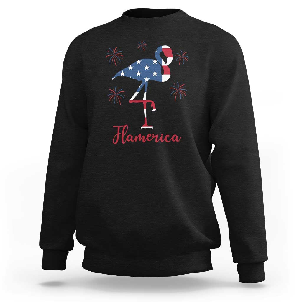 Flamingo 4Th Of July Patriotic USA Independence Flamerica Sweatshirt