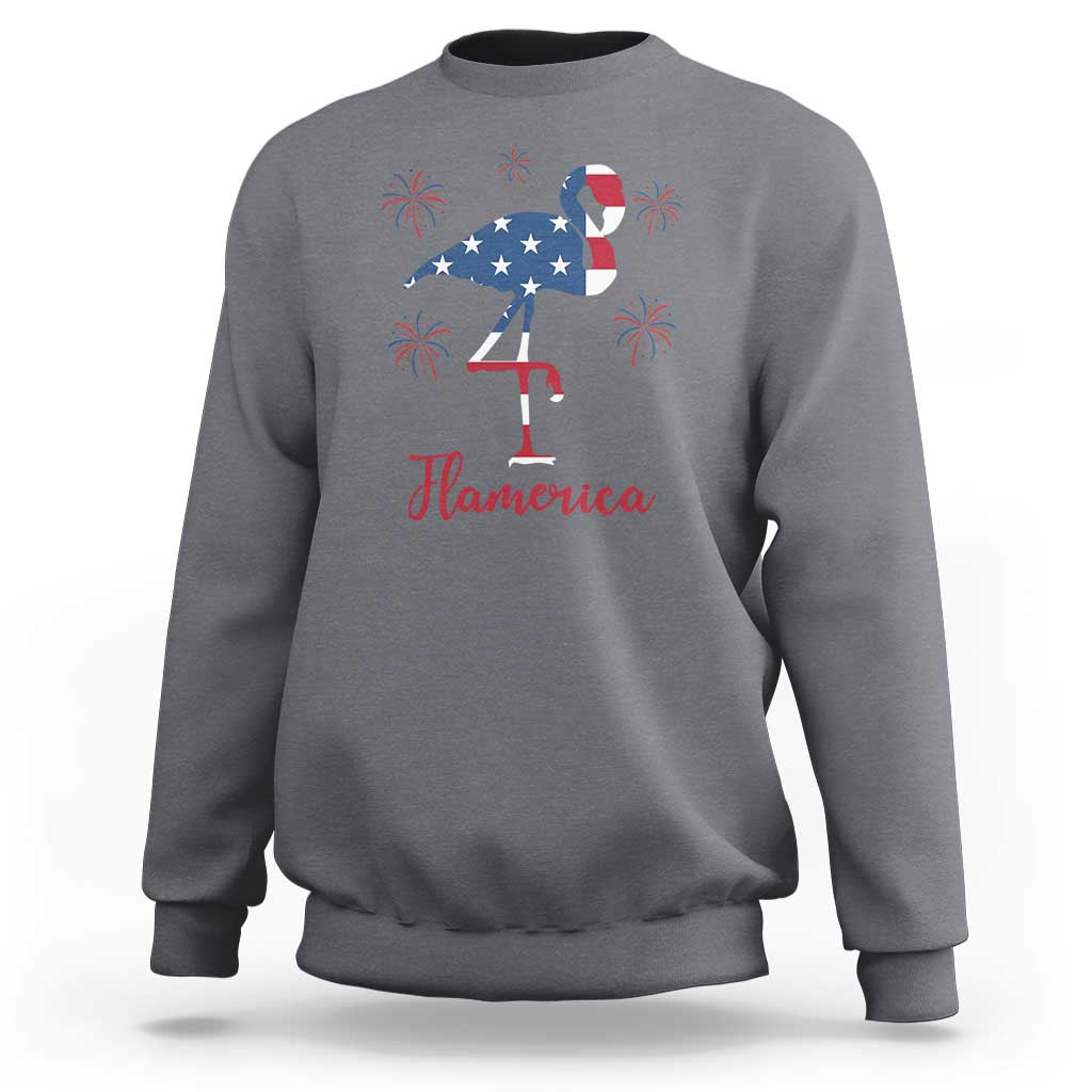 Flamingo 4Th Of July Patriotic USA Independence Flamerica Sweatshirt