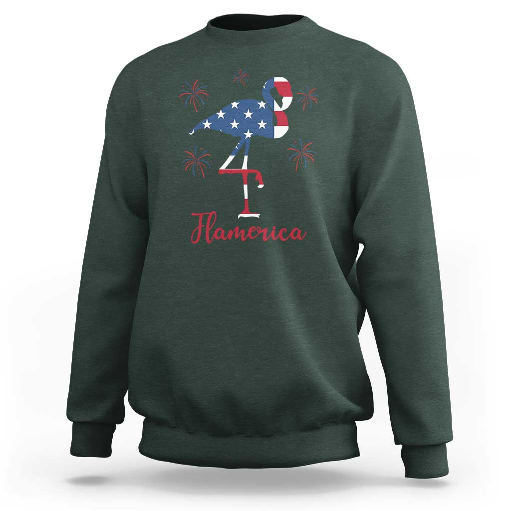 Flamingo 4Th Of July Patriotic USA Independence Flamerica Sweatshirt