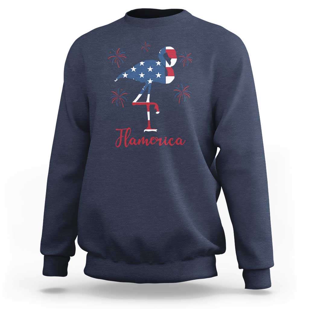 Flamingo 4Th Of July Patriotic USA Independence Flamerica Sweatshirt
