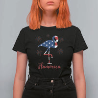 Flamingo 4Th Of July Patriotic USA Independence Flamerica T Shirt For Women