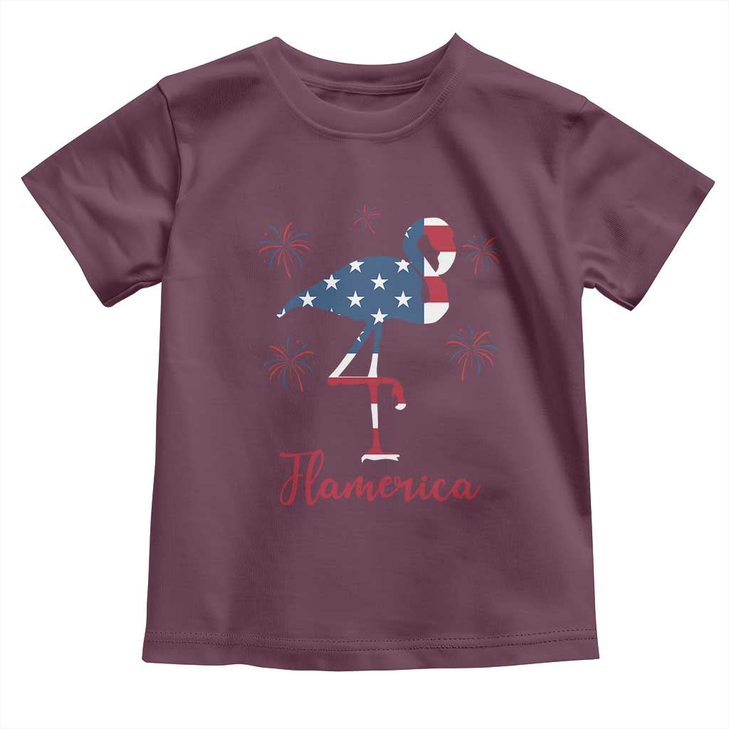 Flamingo 4Th Of July Patriotic USA Independence Flamerica Toddler T Shirt