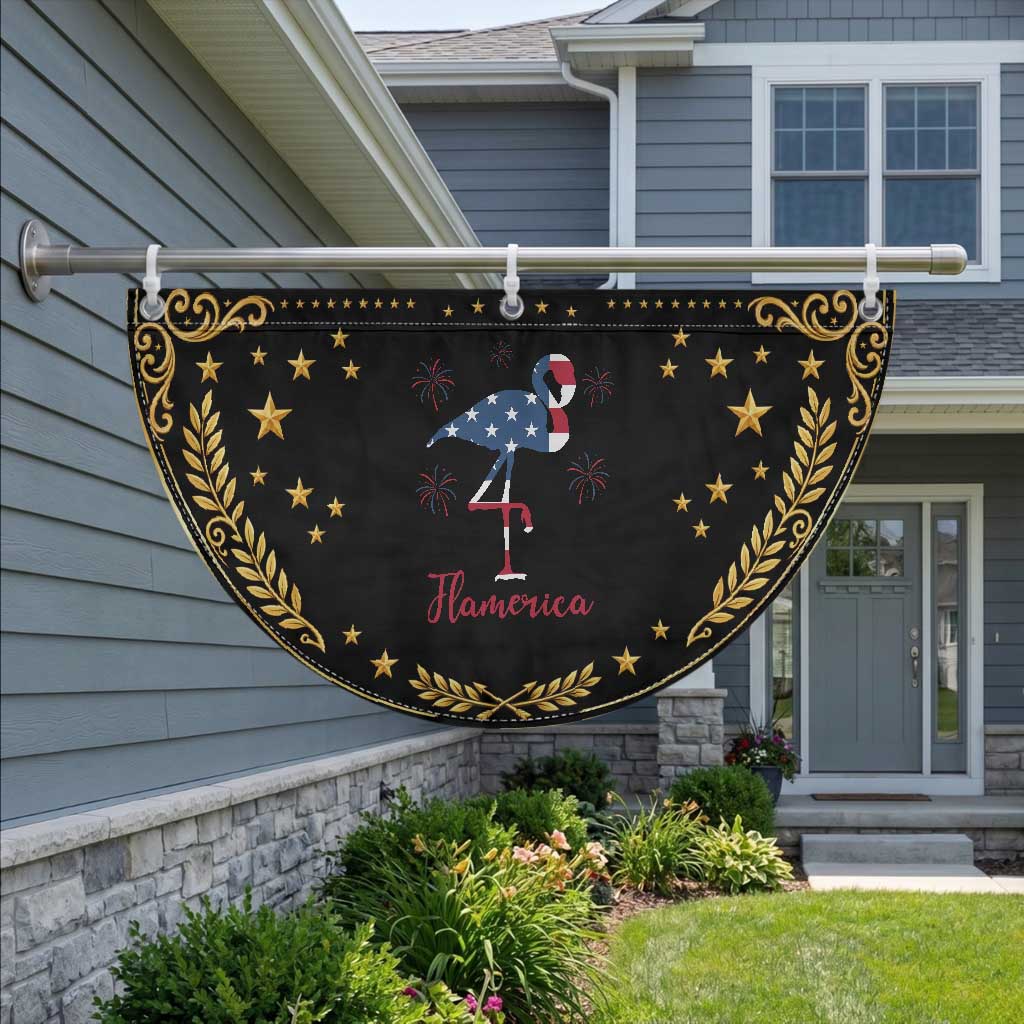 Flamingo 4Th Of July USA American Flag Patriotic Fan Flag