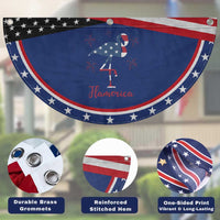 Flamingo 4Th Of July USA American Flag Patriotic Fan Flag