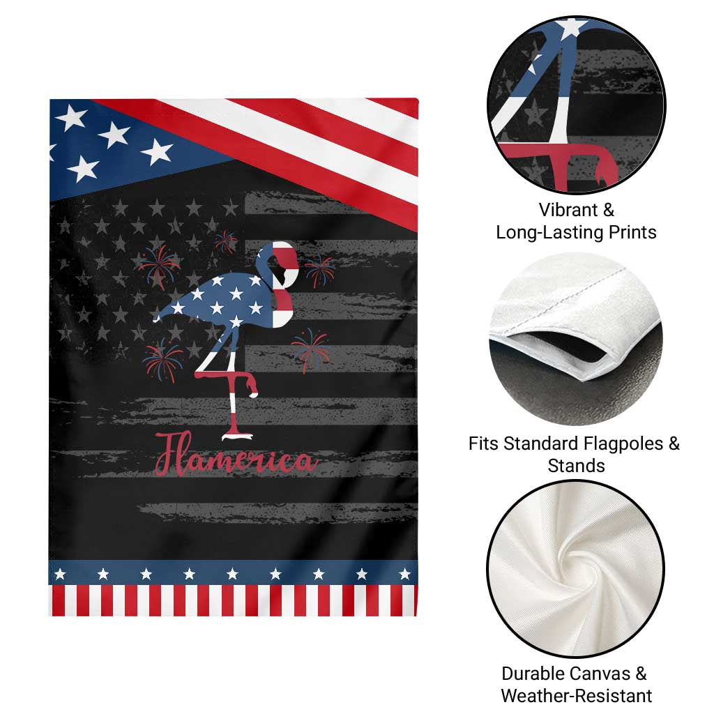 Flamingo 4Th Of July USA Independence Flamerica Patriotic Garden Flag