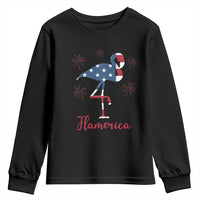 Flamingo 4Th Of July Patriotic USA Independence Flamerica Youth Sweatshirt