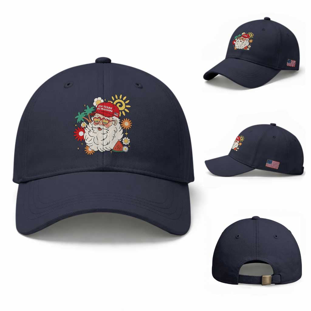 USA 250th Anniversary Santa Christmas In July Baseball Cap