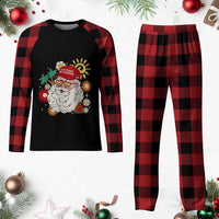 USA 250th Anniversary Santa Christmas In July Plaid Pajama Set