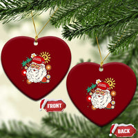 USA 250th Anniversary Santa Christmas In July Ceramic Ornament