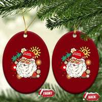 USA 250th Anniversary Santa Christmas In July Ceramic Ornament