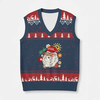 USA 250th Anniversary Santa Christmas In July V-Neck Knit Sweater Vest