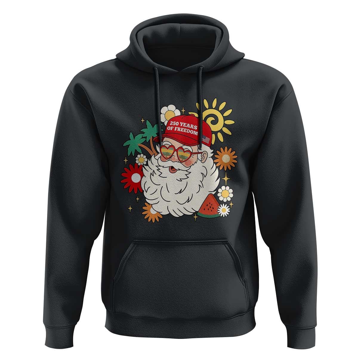 USA 250th Anniversary Santa Christmas In July Hoodie