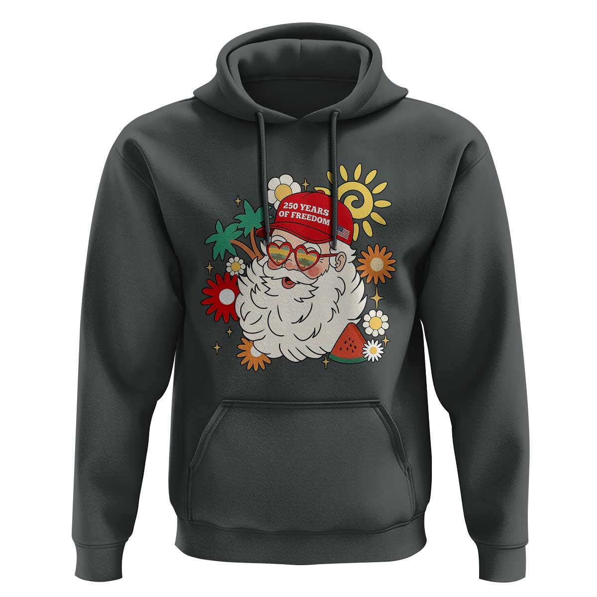 USA 250th Anniversary Santa Christmas In July Hoodie