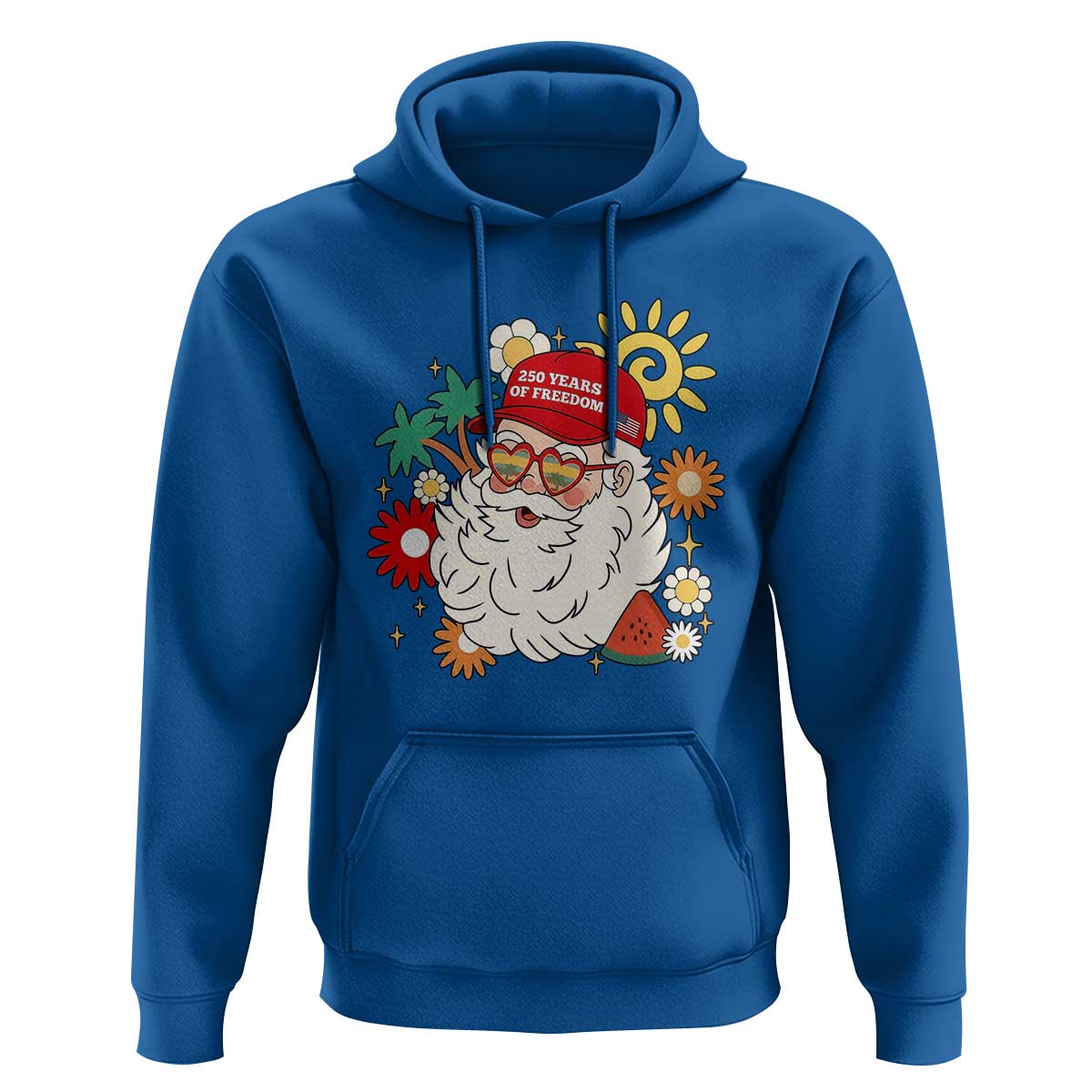 USA 250th Anniversary Santa Christmas In July Hoodie