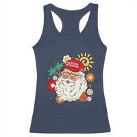 USA 250th Anniversary Santa Christmas In July Racerback Tank Top