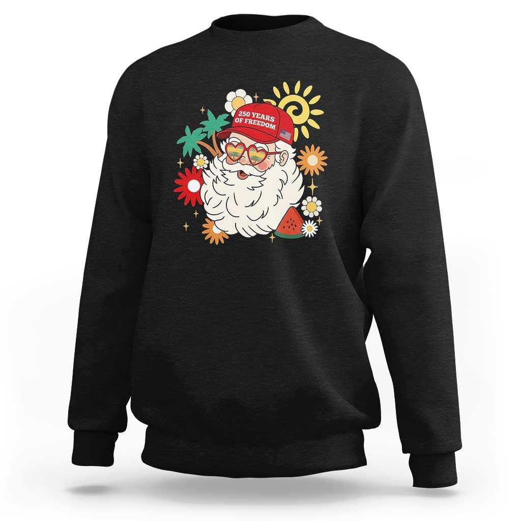 USA 250th Anniversary Santa Christmas In July Sweatshirt