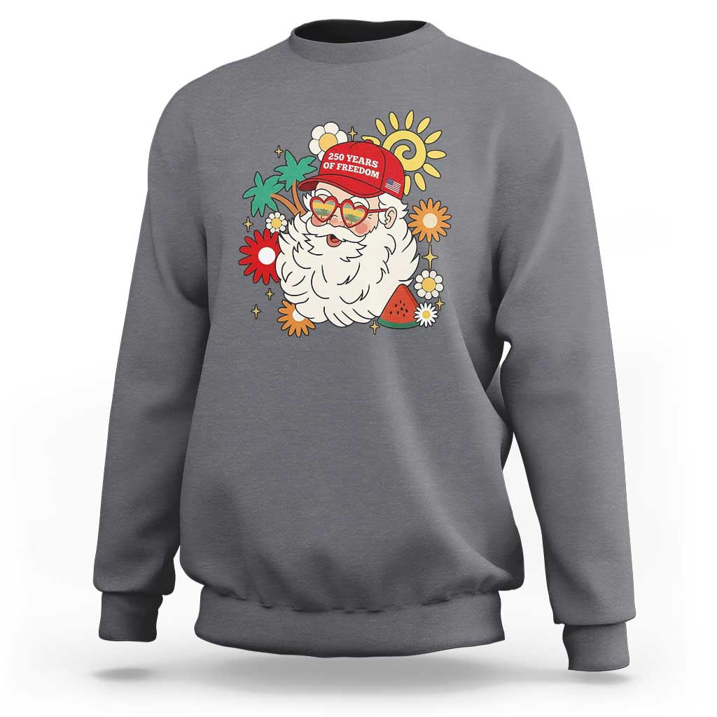 USA 250th Anniversary Santa Christmas In July Sweatshirt