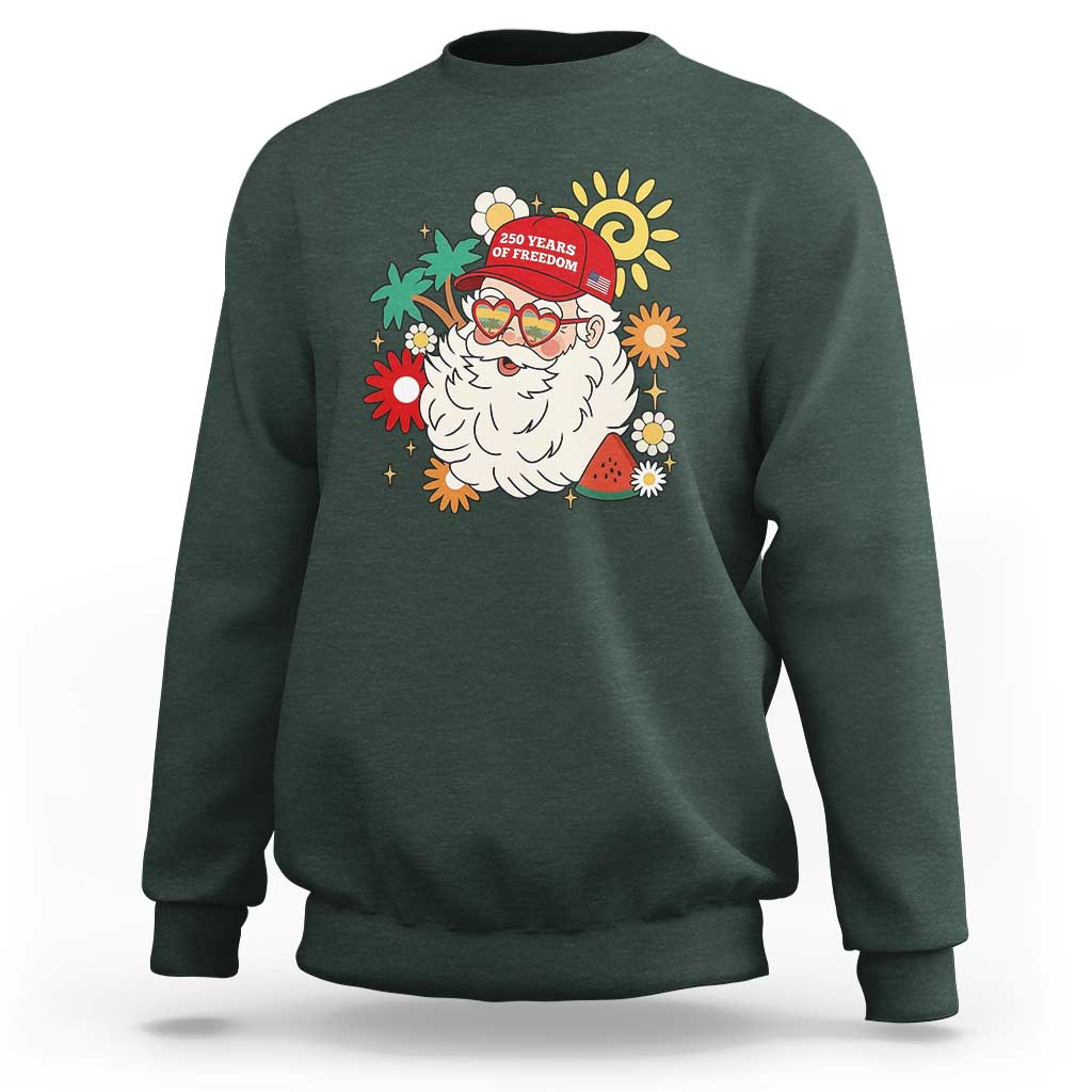 USA 250th Anniversary Santa Christmas In July Sweatshirt