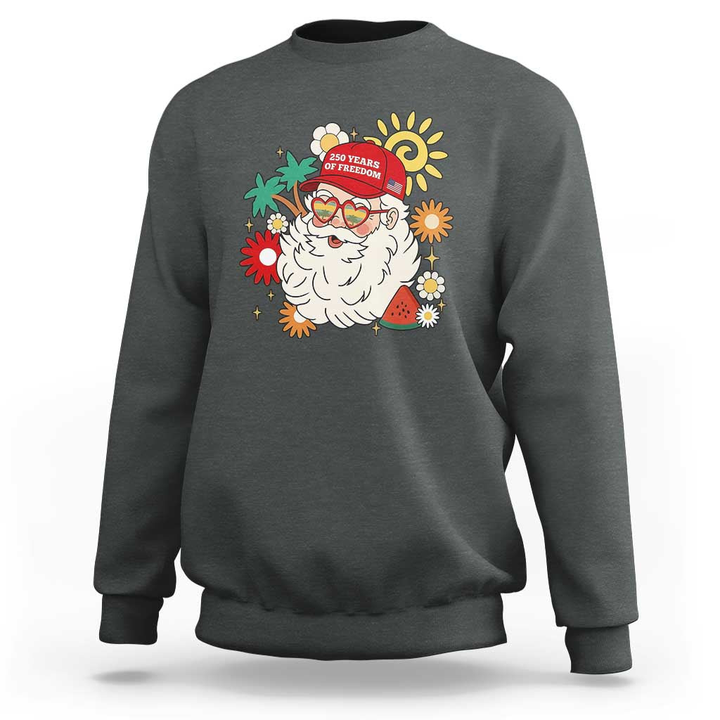 USA 250th Anniversary Santa Christmas In July Sweatshirt