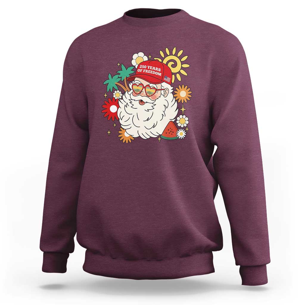 USA 250th Anniversary Santa Christmas In July Sweatshirt