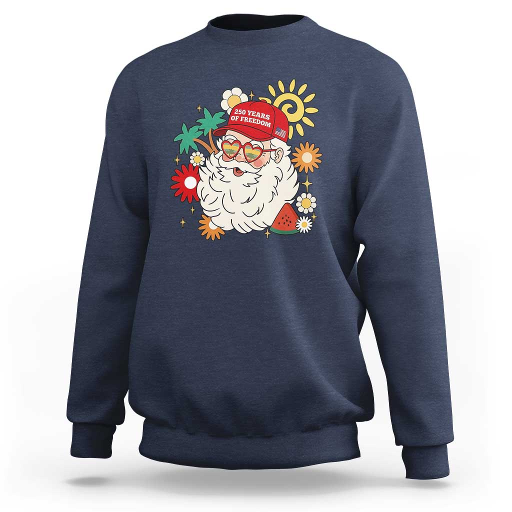 USA 250th Anniversary Santa Christmas In July Sweatshirt