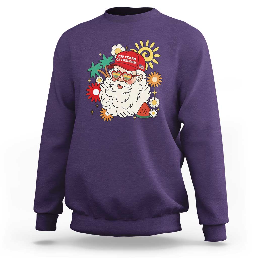USA 250th Anniversary Santa Christmas In July Sweatshirt