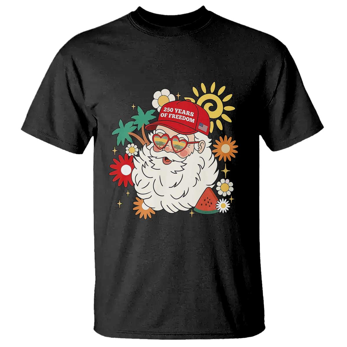 USA 250th Anniversary Santa Christmas In July T Shirt