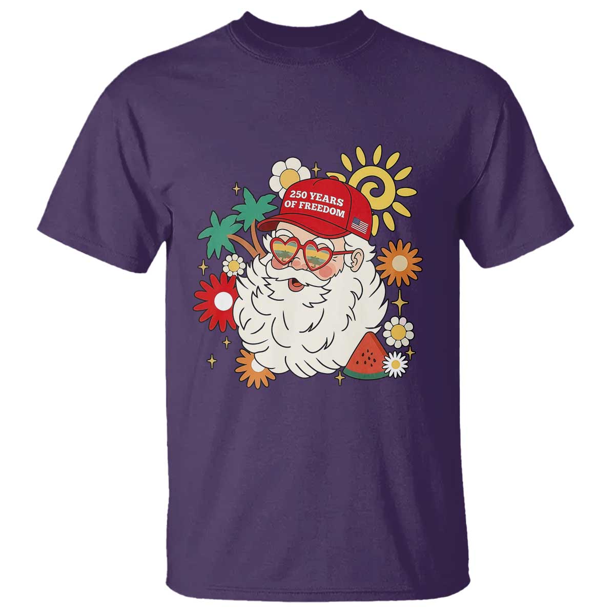 USA 250th Anniversary Santa Christmas In July T Shirt