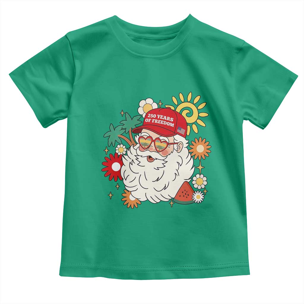 USA 250th Anniversary Santa Christmas In July Toddler T Shirt
