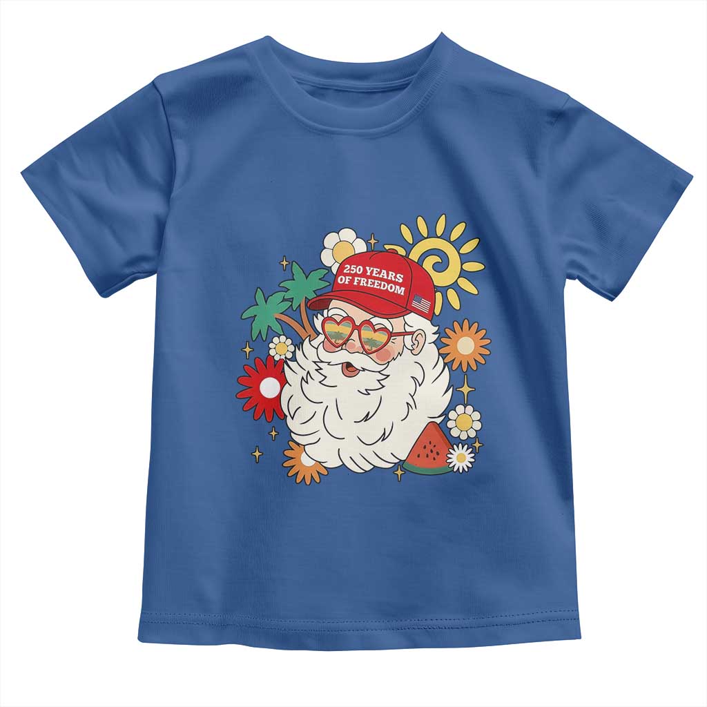 USA 250th Anniversary Santa Christmas In July Toddler T Shirt