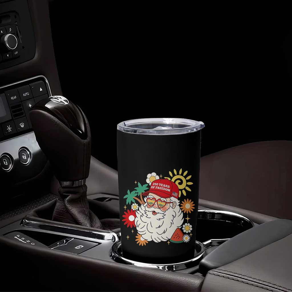 USA 250th Anniversary Santa Christmas In July Tumbler Cup