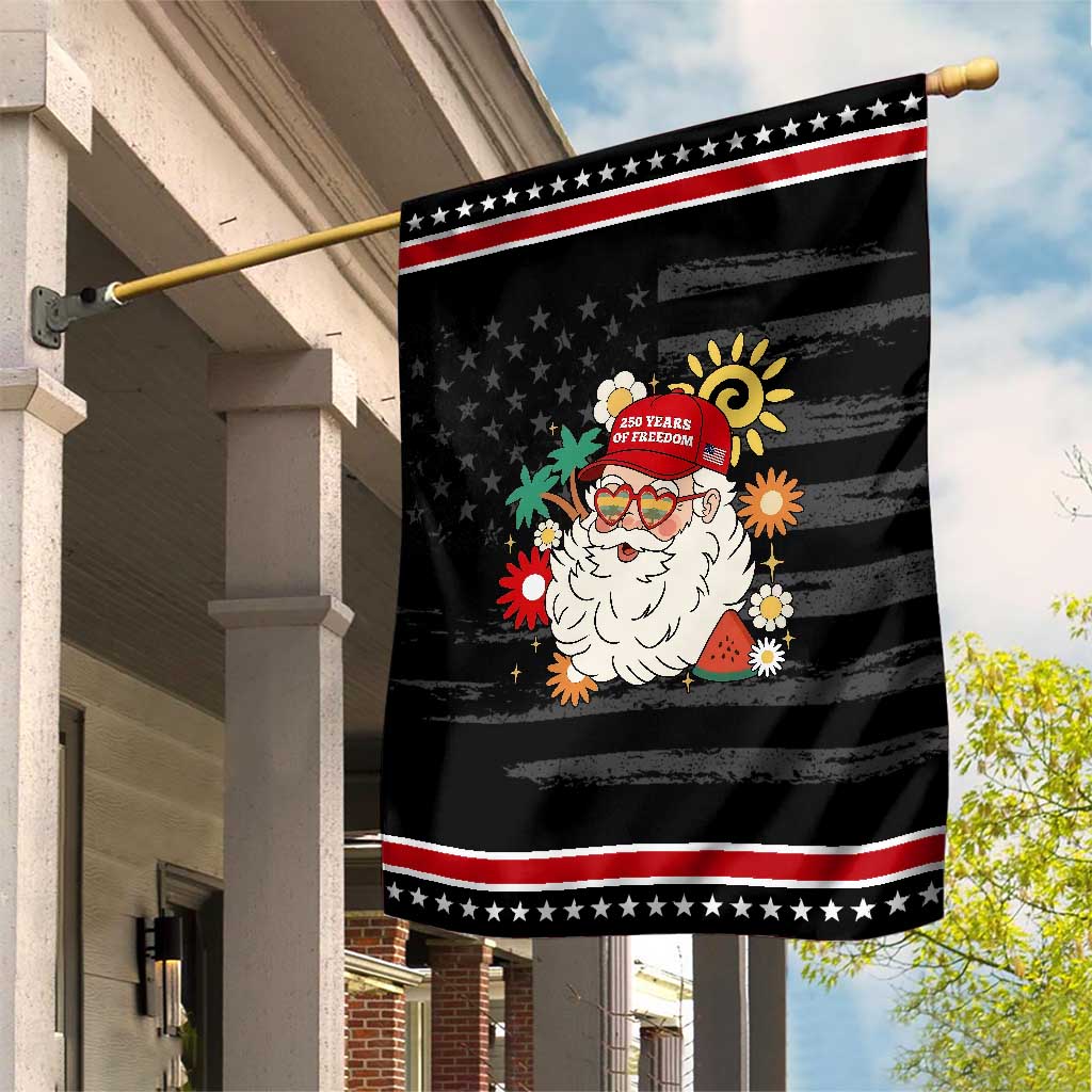 USA 250th Anniversary Santa Christmas In July Patriotic Garden Flag