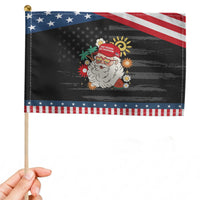 USA 250th Anniversary Santa Christmas In July Patriotic Handheld Flag