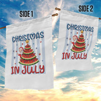 Funny Santa Christmas in July Garden Flag Melon Christmas Tree Summer